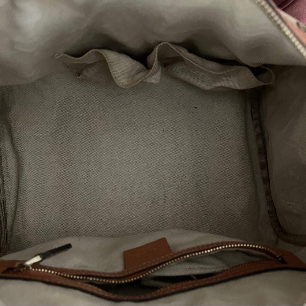 Gucci Boston GG Supreme Canvas Tan Red Crossbody - Picture 16 of 16